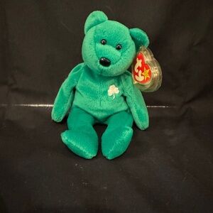 Ty Green Shamrock Bear Plush Toy